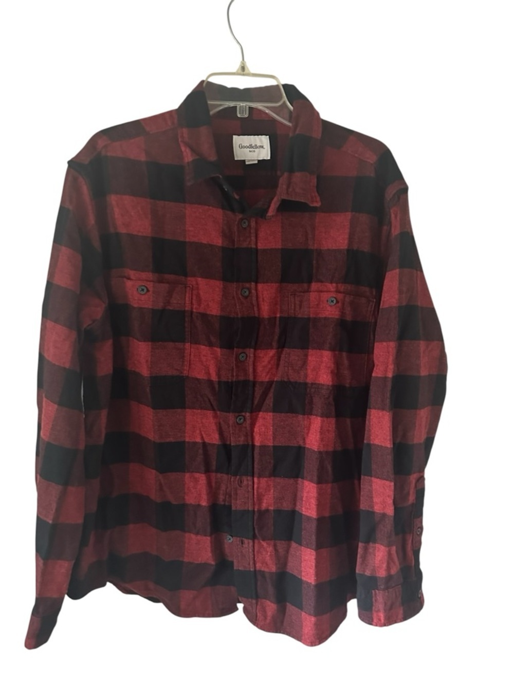 Goodfellow & Co Red and Black Buffalo Plaid Flannel Shirt